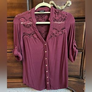 bebe knit blouse